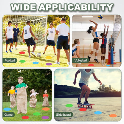 Spot Markers for Agility Dot, Non-Slip Poly Spots Floor Dots Flat Field Soccer Training Equipment for Gym