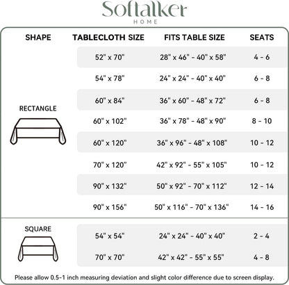 Rectangle Tablecloth, Waterproof Table Cloths Wrinkle Free Fabric Washable Polyester Table Cover for Dining Tables Party Outdoor Camping Parties Buffet - 60 x 84 inch, Yellow