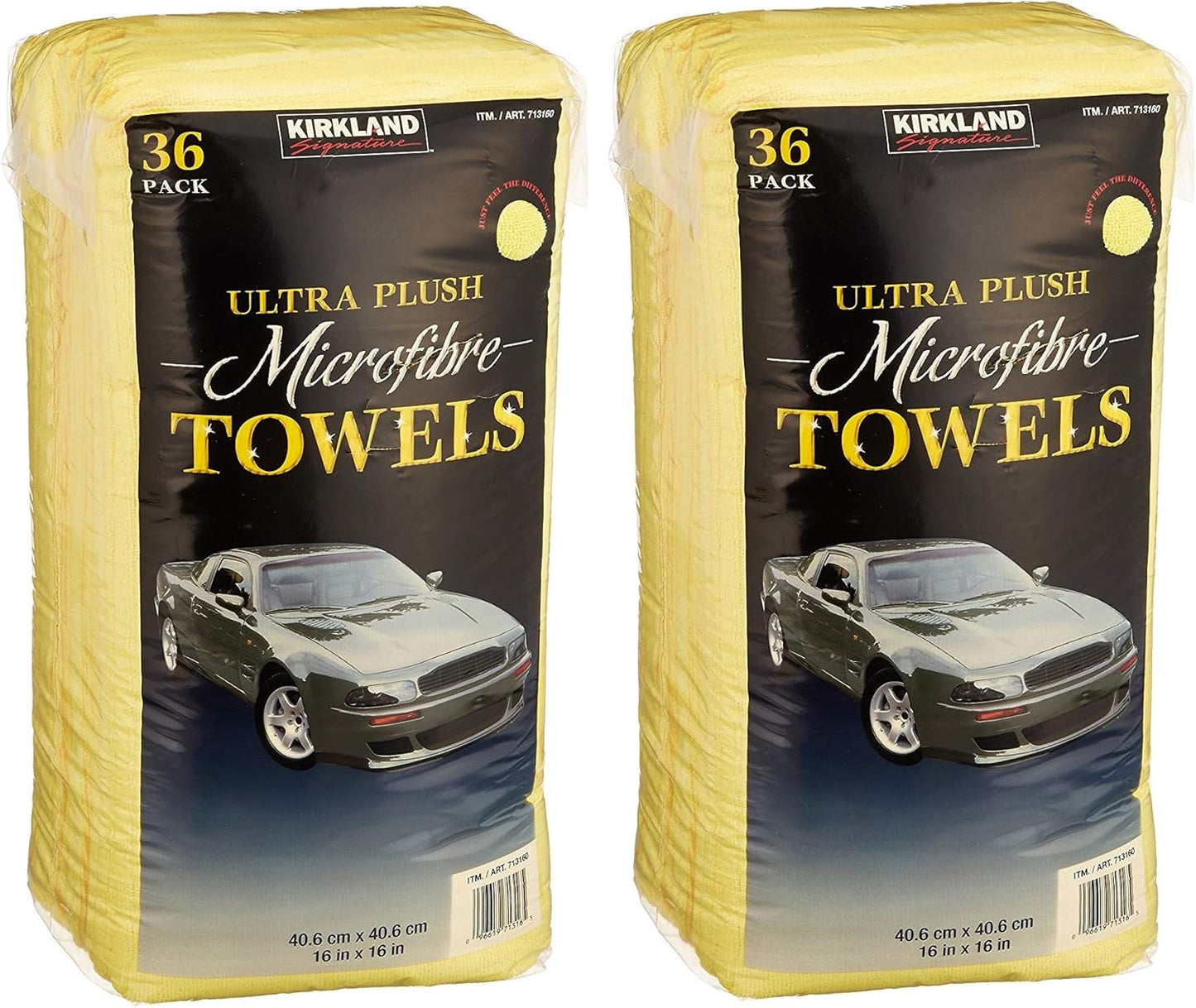Signature Ultra High Pile Premium Microfiber Towels, 36 Count (Pack of 2), Yellow - 713160