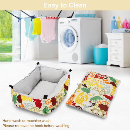 Guinea Pig Bed Warm Hammock Snuggle Bed for Young Guinea Pig Small Ferret Rat Sugar Glider Squirrel (Yellow)