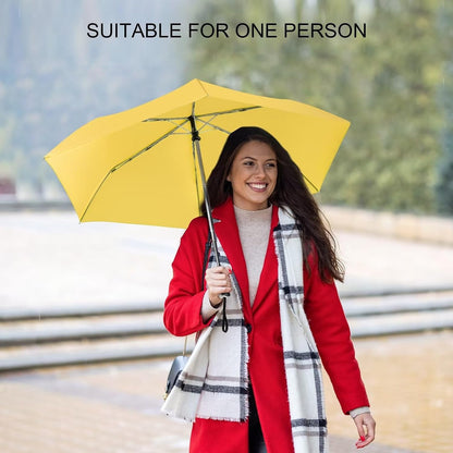 Automatic Lightweight Travel Flat Umbrella Compact Folding for Pocket | 42 inch arc automatic open close compact pocket size lightweight carry for backpack，travel/commute and light rain