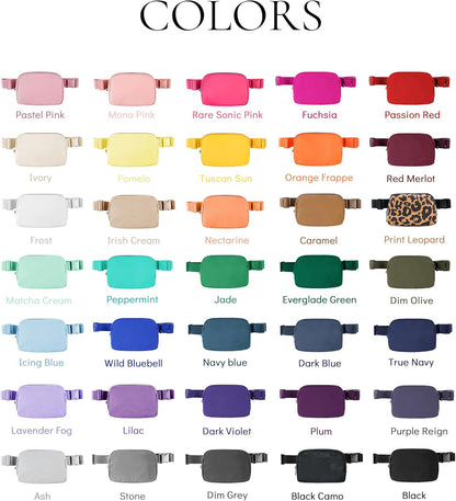 Waist Belt Bag for Women Lulu Dupes Mini Small Crossbody Purse Sling Bag Cute Fashion Waterproof Fanny Pack Over The Shoulder Bags Fashionable Travel Running Belt Pouch Bum Bag Yellow