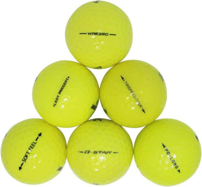 Yellow Premium Brand Golf Balls 50 Pack (50BKT-PLYL-3-COM), One Size
