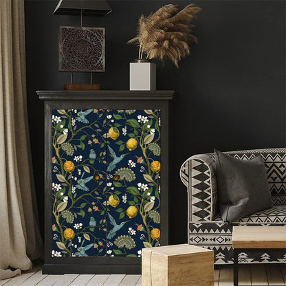 Blue Bird Fresh Lemon Tree Peel and Stick Wallpaper Removable Self Adhesive Wall Mural Wall Decor, 14.5 Square Ft/Roll