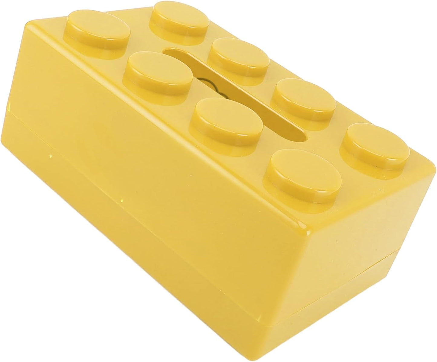 Stylish Tissue Holder Box for Facial Tissue, Spring Loaded Mechanism Multi Functional Design for Desktop or Wall Mounting (Yellow)