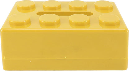 Stylish Tissue Holder Box for Facial Tissue, Spring Loaded Mechanism Multi Functional Design for Desktop or Wall Mounting (Yellow)