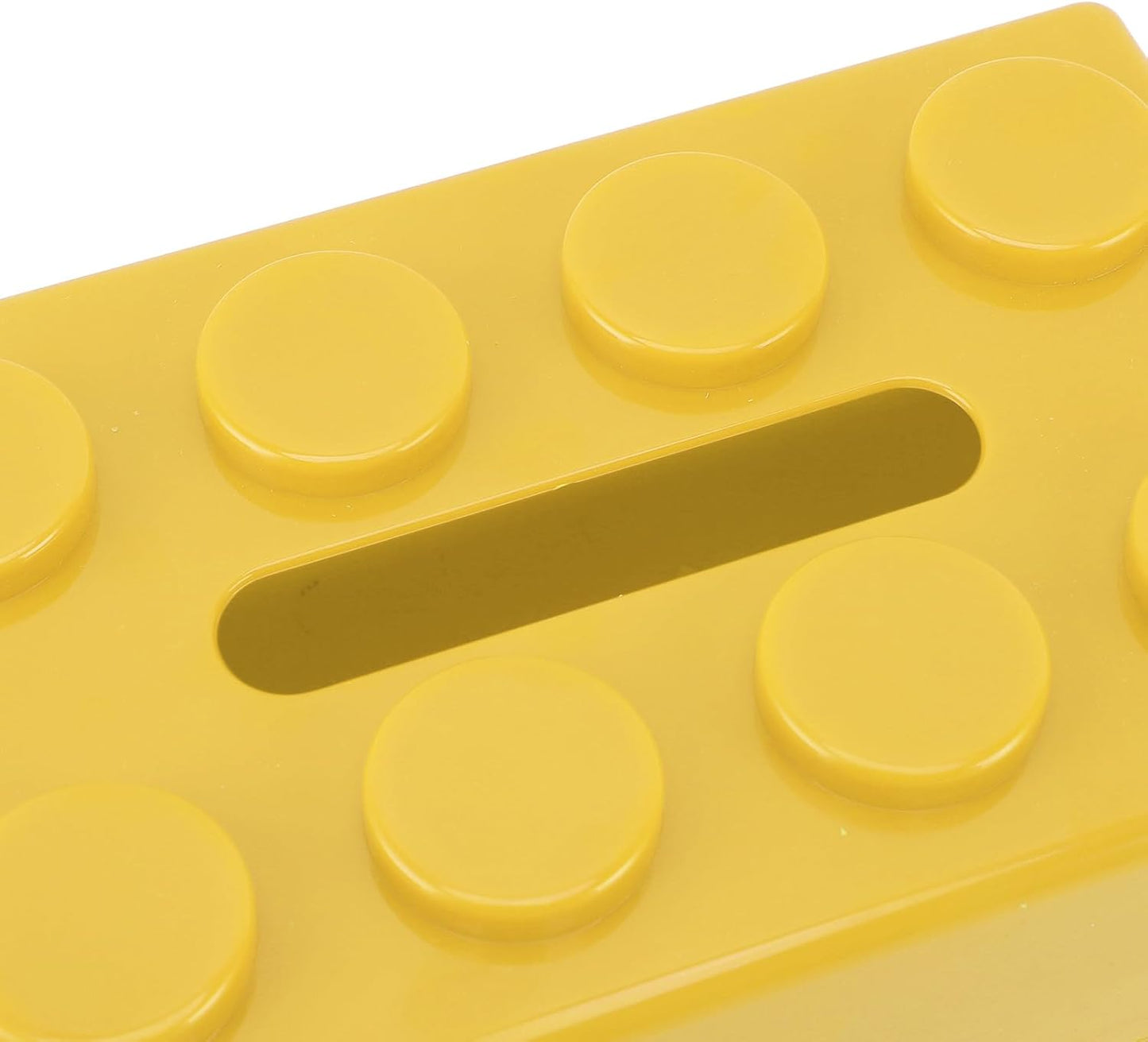 Stylish Tissue Holder Box for Facial Tissue, Spring Loaded Mechanism Multi Functional Design for Desktop or Wall Mounting (Yellow)