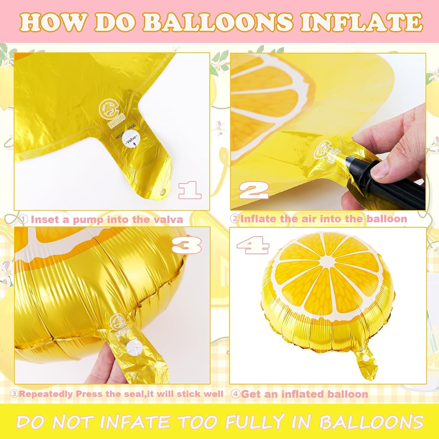 162Pcs Pastel Yellow Light Pink Lemon Balloon Arch Kit,Lemon Foil Balloons for Baby Shower, Lemonade Bridal Shower Decor