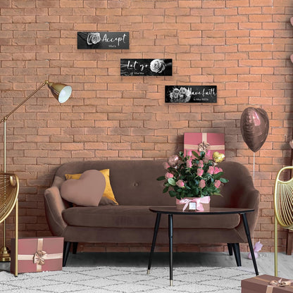 3 Pcs Yellow Wall Decor Inspirational Yellow Rose Bathroom Wooden Wall Art Office Wall Decor With Accept Let Go Have Faith Quotes For Girl Women Bathroom Bedroom(yellow 12 X 4 Inch)