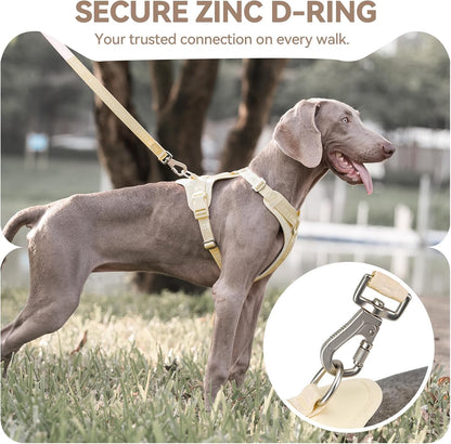 Dog Harness, Soft Lycra Puppy Vest for Small Sized Dogs | Light Yellow S, Breathable Flexible Padded Pet Harness, Back D-ring, Quick-release Buckles,No Choke Adjustable Easy Control