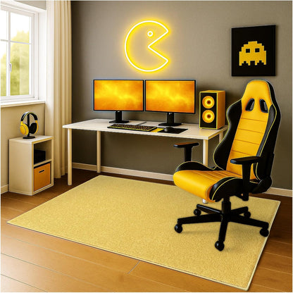 KOECKRITZ Soft & Colorful 8' x 10' Kids Classroom Area Rug – Cozy Playroom Carpet for Nursery, Daycare & Preschool, Flammability Pill Test Passed (Lemon)