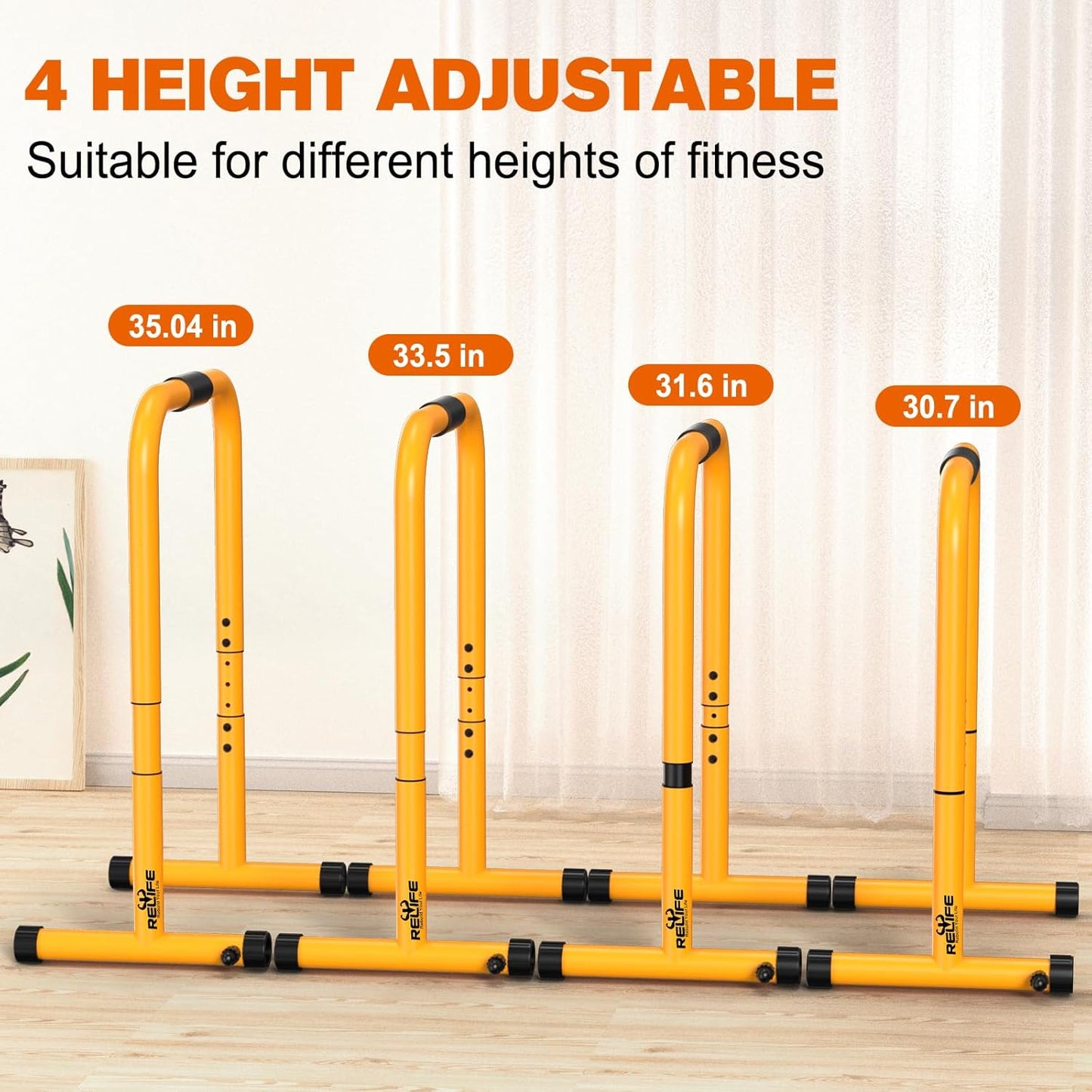 Dip Station Functional Heavy Duty Dip Stands Fitness Workout Dip bar Station Stabilizer Parallette Push Up Stand