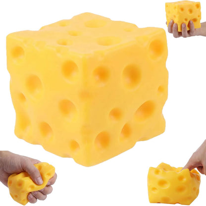 Cheese Squishy Toys, Slow Rising Stress Relief Gifts for Adults, 2.36Inch | Soft Mini Cheese Squishy Help Calm Anxiety. Easy to Clean, Portable, Safe TPR Material. Ideal for Office Home Travel, Yellow