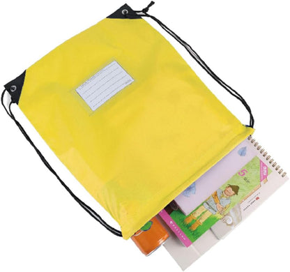 16 Pack Drawstring Bags,Bulk Draw String Backpack, DIY Gym Sports Cinch Bag Sackpack for Women Men, Yellow