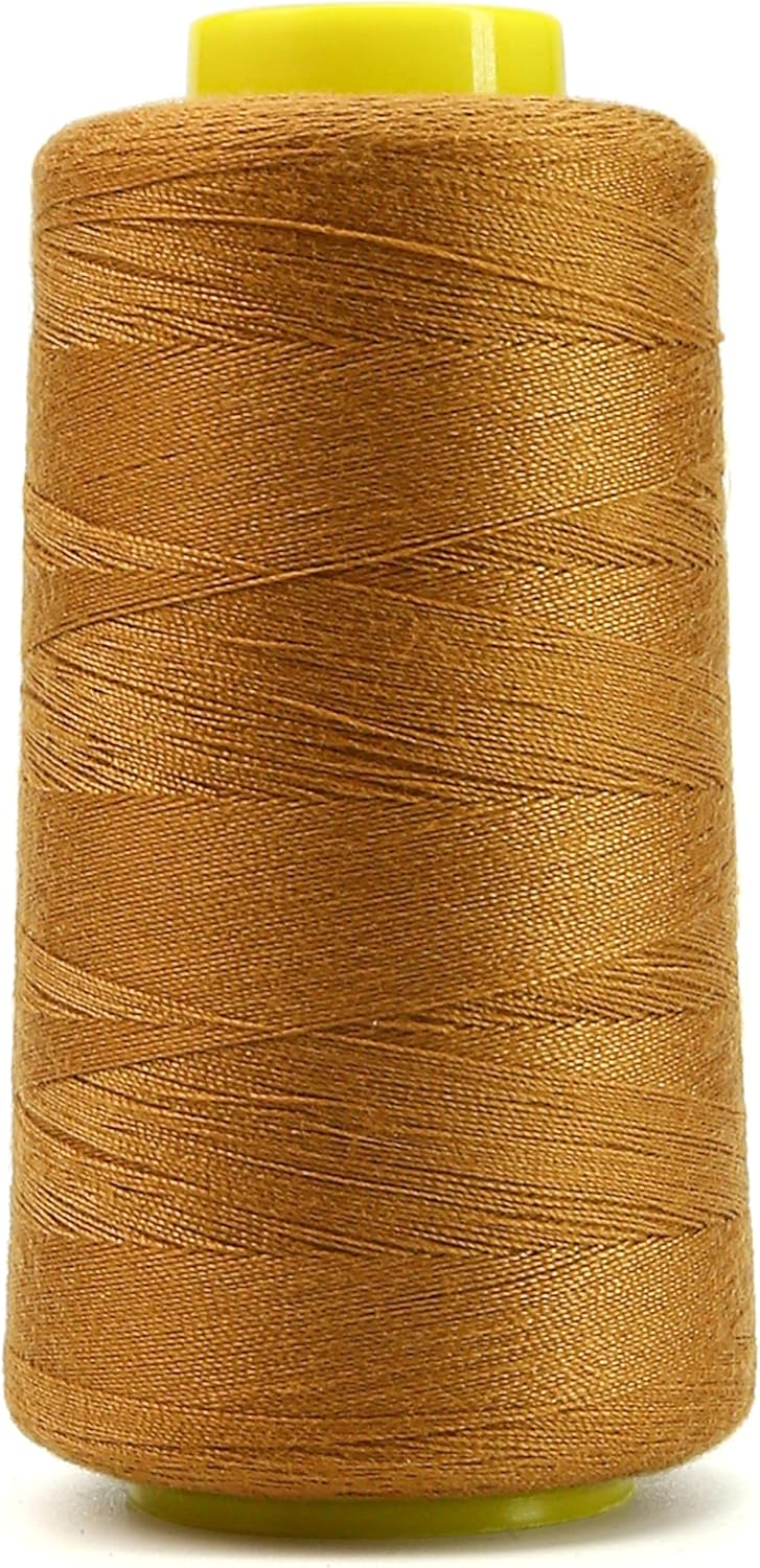 1500 Yards Jean Denim Thread for Sewing Machine, Blue Jean 20s/2 Heavy Duty Strong Thick Bonded Cone Spool 100% Polyester for Shoe Bag Canvas Leather Nylon Hand Quilting, 2.2x4.37'' (Cotton Thread)