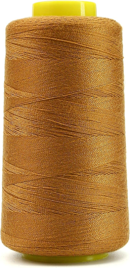 1500 Yards Jean Denim Thread for Sewing Machine, Blue Jean 20s/2 Heavy Duty Strong Thick Bonded Cone Spool 100% Polyester for Shoe Bag Canvas Leather Nylon Hand Quilting, 2.2x4.37'' (Cotton Thread)