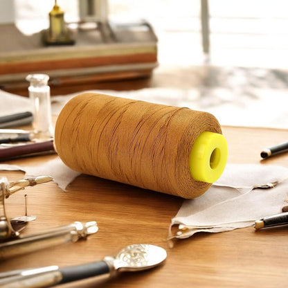 1500 Yards Jean Denim Thread for Sewing Machine, Blue Jean 20s/2 Heavy Duty Strong Thick Bonded Cone Spool 100% Polyester for Shoe Bag Canvas Leather Nylon Hand Quilting, 2.2x4.37'' (Cotton Thread)