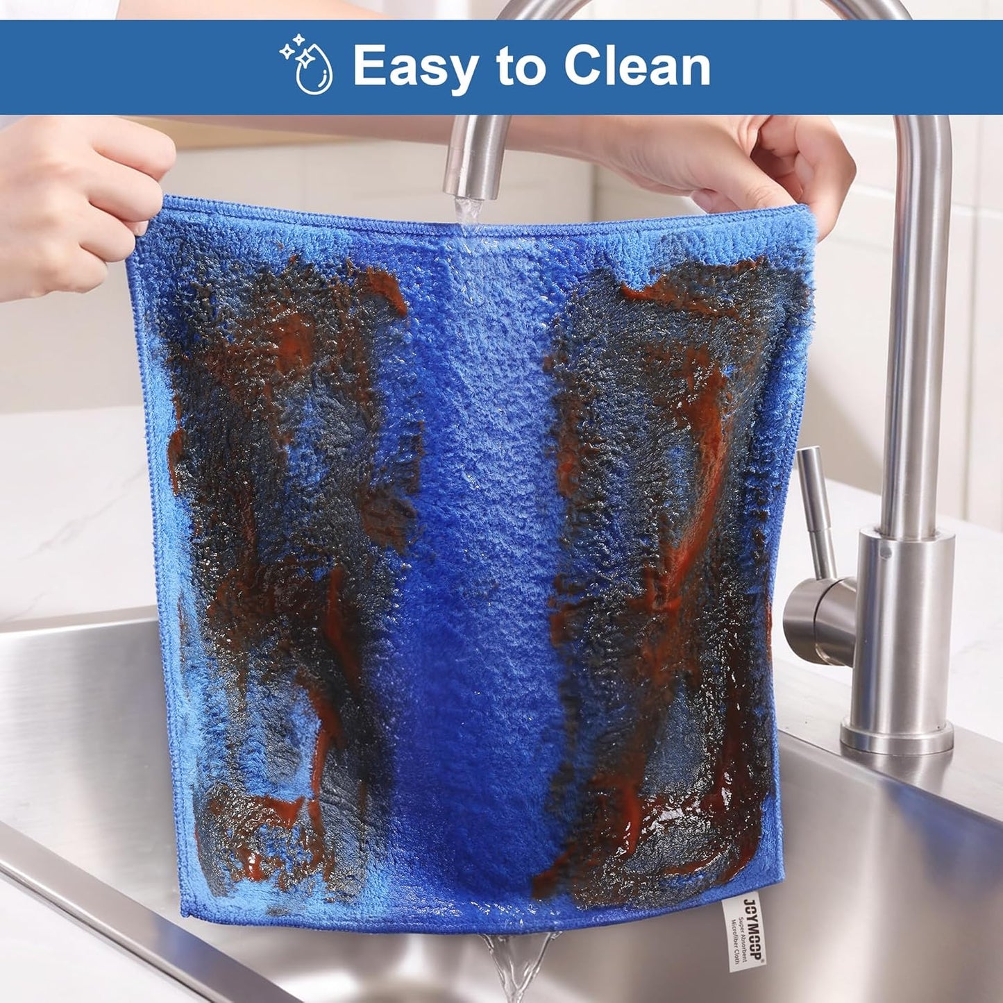 Bubble Mesh Microfiber Cleaning Cloth, Reusable Non-Scratch Cleaning Rags, Dual-Sided Dish Cloths, Multipurpose Dish Rags for Dishwashing, Kitchen, Stainless Steel-6 Packs, Yellow