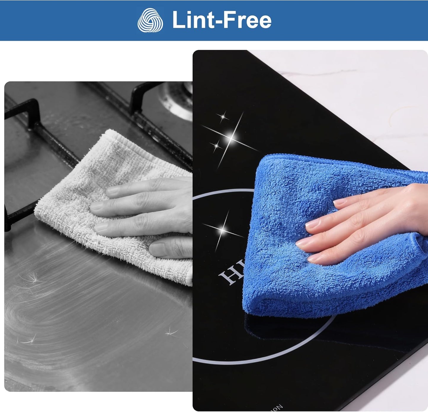 Bubble Mesh Microfiber Cleaning Cloth, Reusable Non-Scratch Cleaning Rags, Dual-Sided Dish Cloths, Multipurpose Dish Rags for Dishwashing, Kitchen, Stainless Steel-6 Packs, Yellow