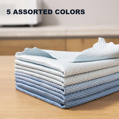 Bubble Mesh Microfiber Cleaning Cloth, Reusable Non-Scratch Cleaning Rags, Dual-Sided Dish Cloths, Multipurpose Dish Rags for Dishwashing, Kitchen, Stainless Steel-6 Packs, Yellow