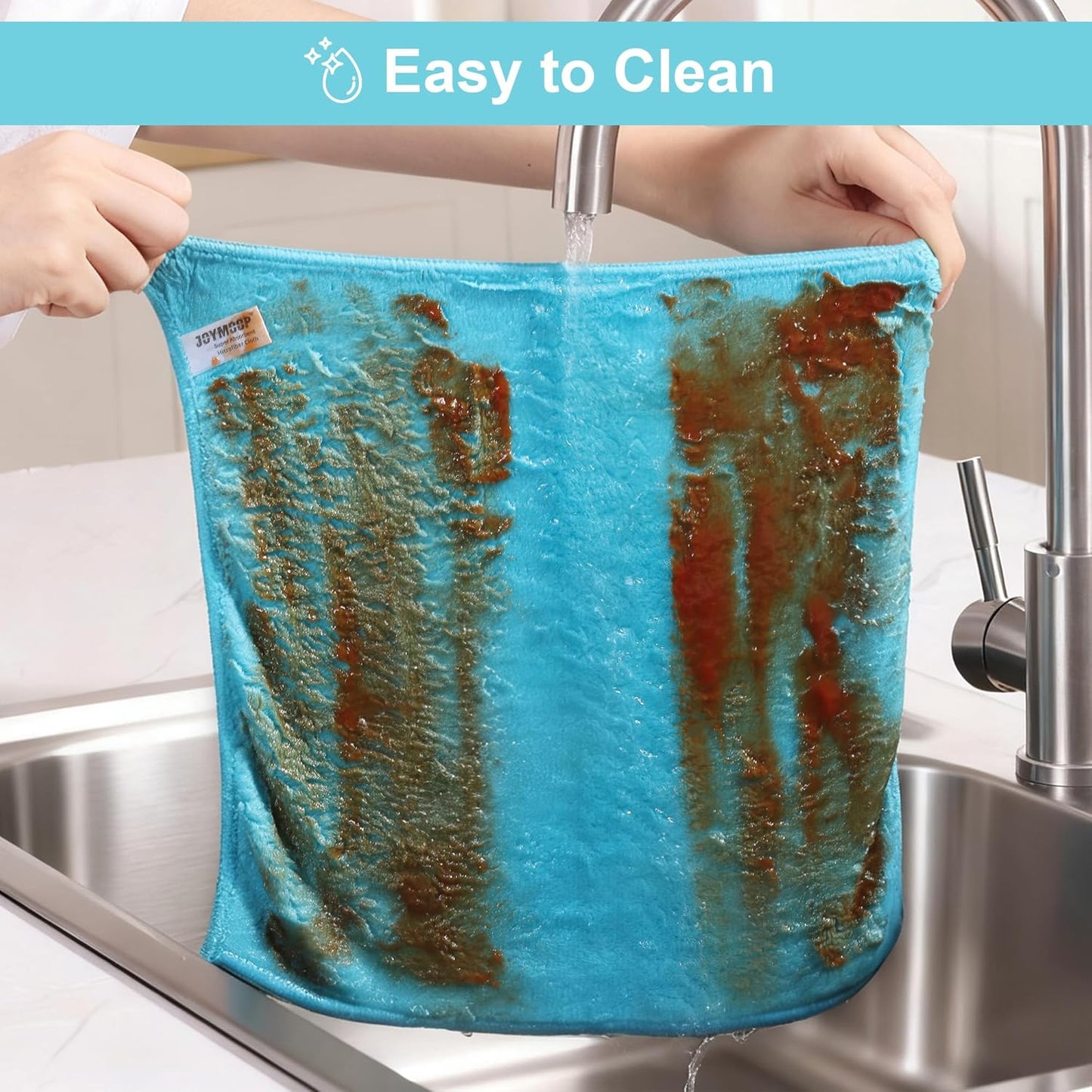 Bubble Mesh Microfiber Cleaning Cloth, Reusable Non-Scratch Cleaning Rags, Dual-Sided Dish Cloths, Multipurpose Dish Rags for Dishwashing, Kitchen, Stainless Steel-6 Packs, Yellow