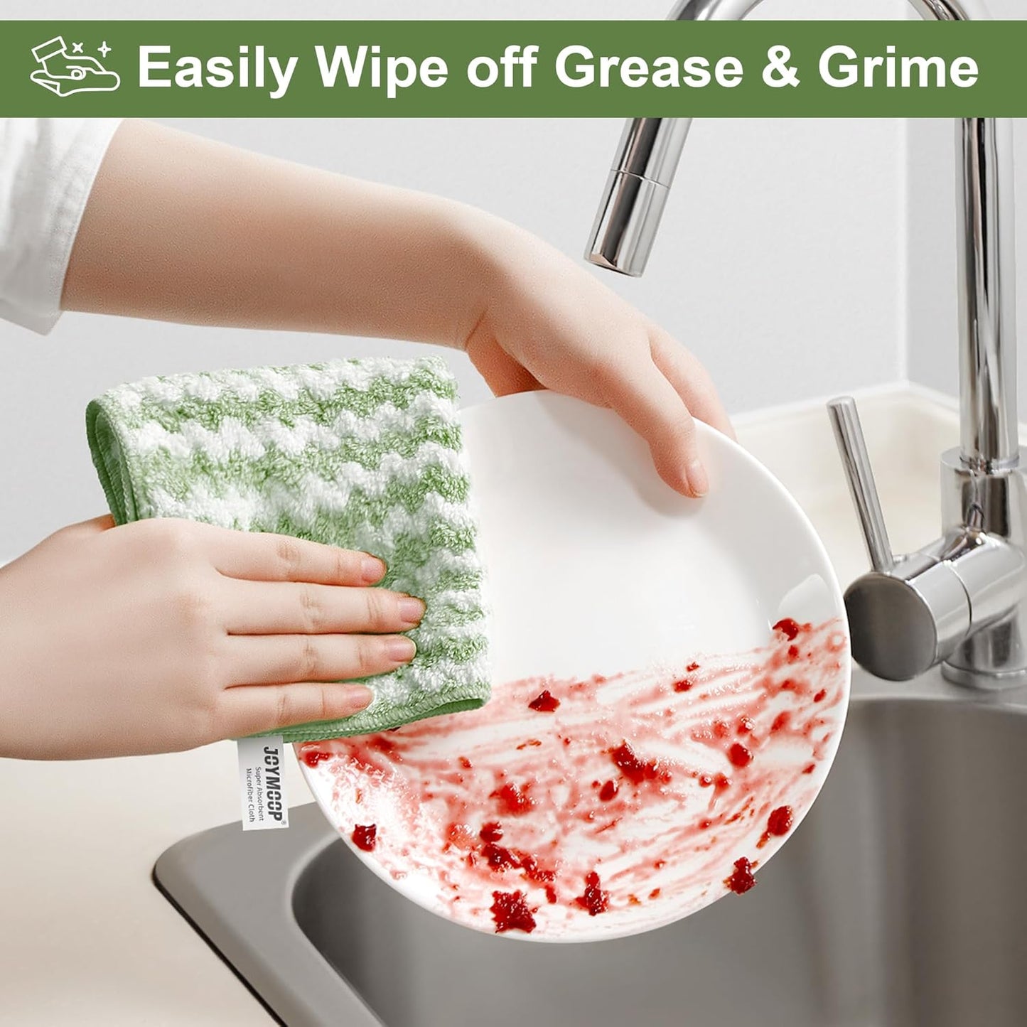 Bubble Mesh Microfiber Cleaning Cloth, Reusable Non-Scratch Cleaning Rags, Dual-Sided Dish Cloths, Multipurpose Dish Rags for Dishwashing, Kitchen, Stainless Steel-6 Packs, Yellow