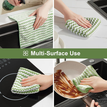 Bubble Mesh Microfiber Cleaning Cloth, Reusable Non-Scratch Cleaning Rags, Dual-Sided Dish Cloths, Multipurpose Dish Rags for Dishwashing, Kitchen, Stainless Steel-6 Packs, Yellow