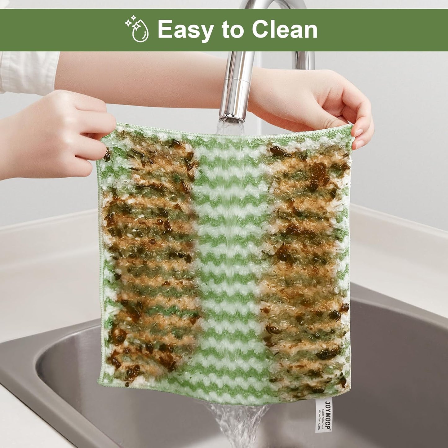 Bubble Mesh Microfiber Cleaning Cloth, Reusable Non-Scratch Cleaning Rags, Dual-Sided Dish Cloths, Multipurpose Dish Rags for Dishwashing, Kitchen, Stainless Steel-6 Packs, Yellow