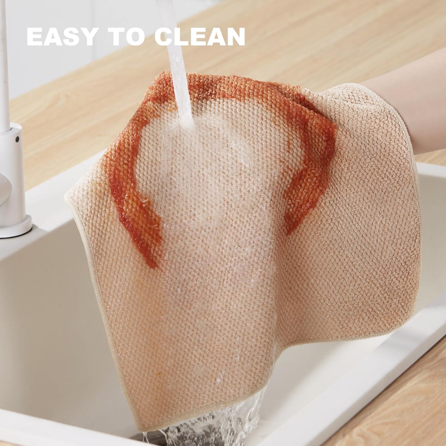 Bubble Mesh Microfiber Cleaning Cloth, Reusable Non-Scratch Cleaning Rags, Dual-Sided Dish Cloths, Multipurpose Dish Rags for Dishwashing, Kitchen, Stainless Steel-6 Packs, Yellow