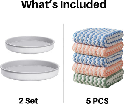 Bubble Mesh Microfiber Cleaning Cloth, Reusable Non-Scratch Cleaning Rags, Dual-Sided Dish Cloths, Multipurpose Dish Rags for Dishwashing, Kitchen, Stainless Steel-6 Packs, Yellow