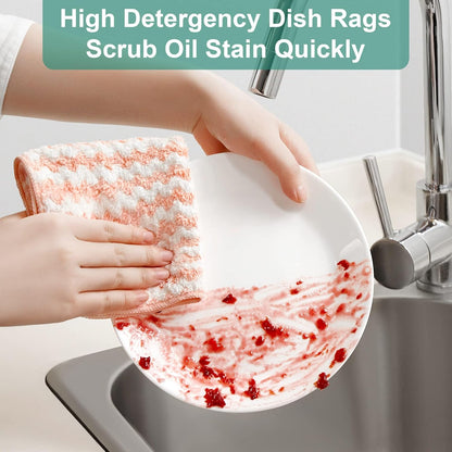 Bubble Mesh Microfiber Cleaning Cloth, Reusable Non-Scratch Cleaning Rags, Dual-Sided Dish Cloths, Multipurpose Dish Rags for Dishwashing, Kitchen, Stainless Steel-6 Packs, Yellow