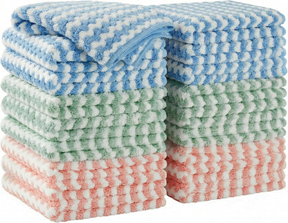 Bubble Mesh Microfiber Cleaning Cloth, Reusable Non-Scratch Cleaning Rags, Dual-Sided Dish Cloths, Multipurpose Dish Rags for Dishwashing, Kitchen, Stainless Steel-6 Packs, Yellow
