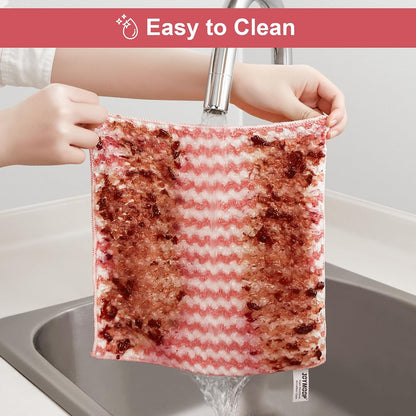 Bubble Mesh Microfiber Cleaning Cloth, Reusable Non-Scratch Cleaning Rags, Dual-Sided Dish Cloths, Multipurpose Dish Rags for Dishwashing, Kitchen, Stainless Steel-6 Packs, Yellow