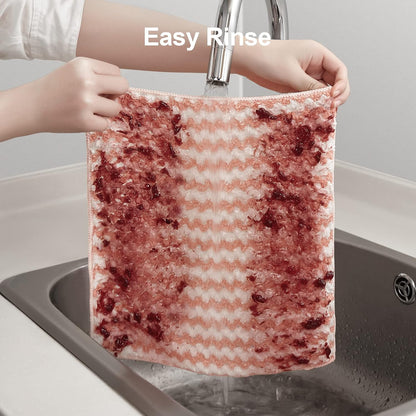 Bubble Mesh Microfiber Cleaning Cloth, Reusable Non-Scratch Cleaning Rags, Dual-Sided Dish Cloths, Multipurpose Dish Rags for Dishwashing, Kitchen, Stainless Steel-6 Packs, Yellow