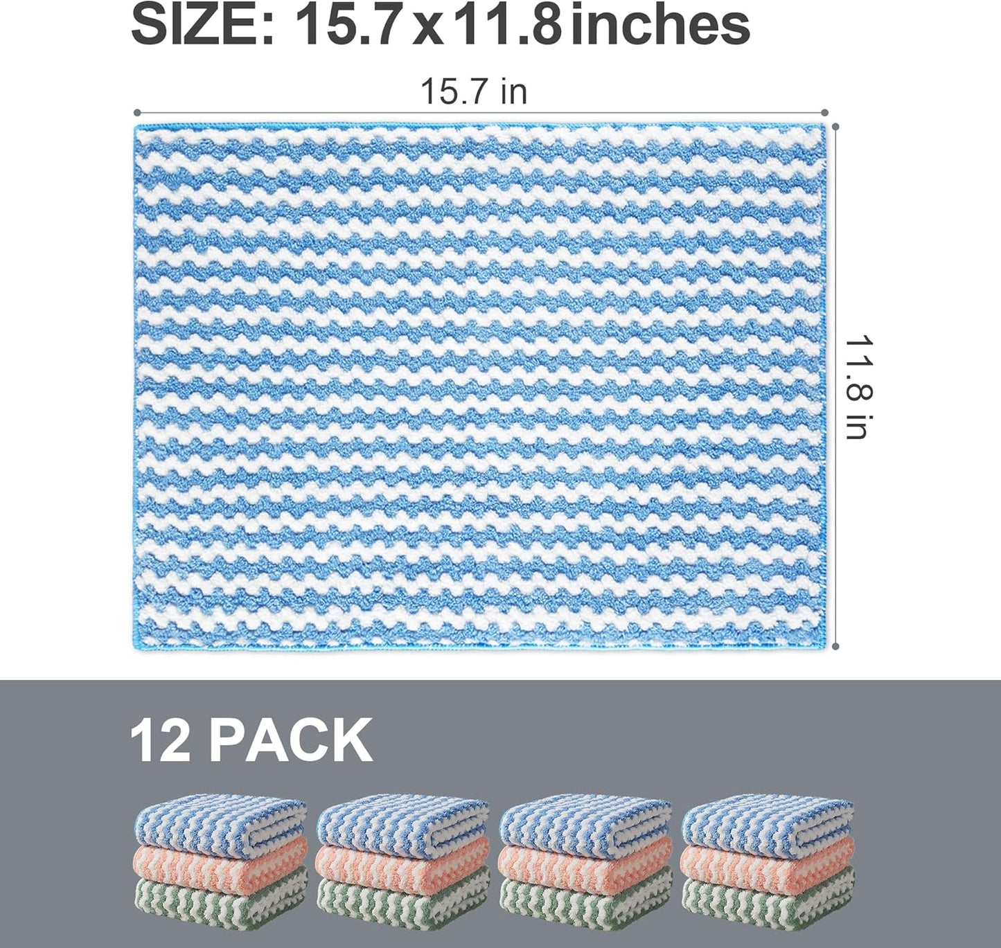 Bubble Mesh Microfiber Cleaning Cloth, Reusable Non-Scratch Cleaning Rags, Dual-Sided Dish Cloths, Multipurpose Dish Rags for Dishwashing, Kitchen, Stainless Steel-6 Packs, Yellow