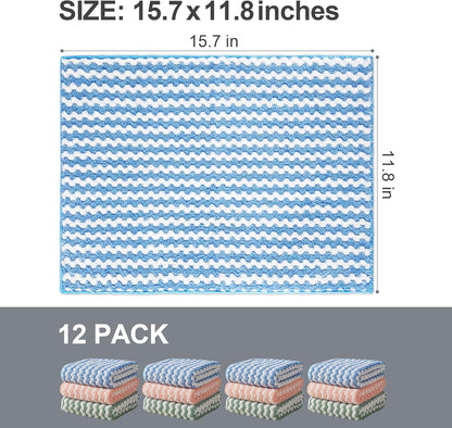 Bubble Mesh Microfiber Cleaning Cloth, Reusable Non-Scratch Cleaning Rags, Dual-Sided Dish Cloths, Multipurpose Dish Rags for Dishwashing, Kitchen, Stainless Steel-6 Packs, Yellow
