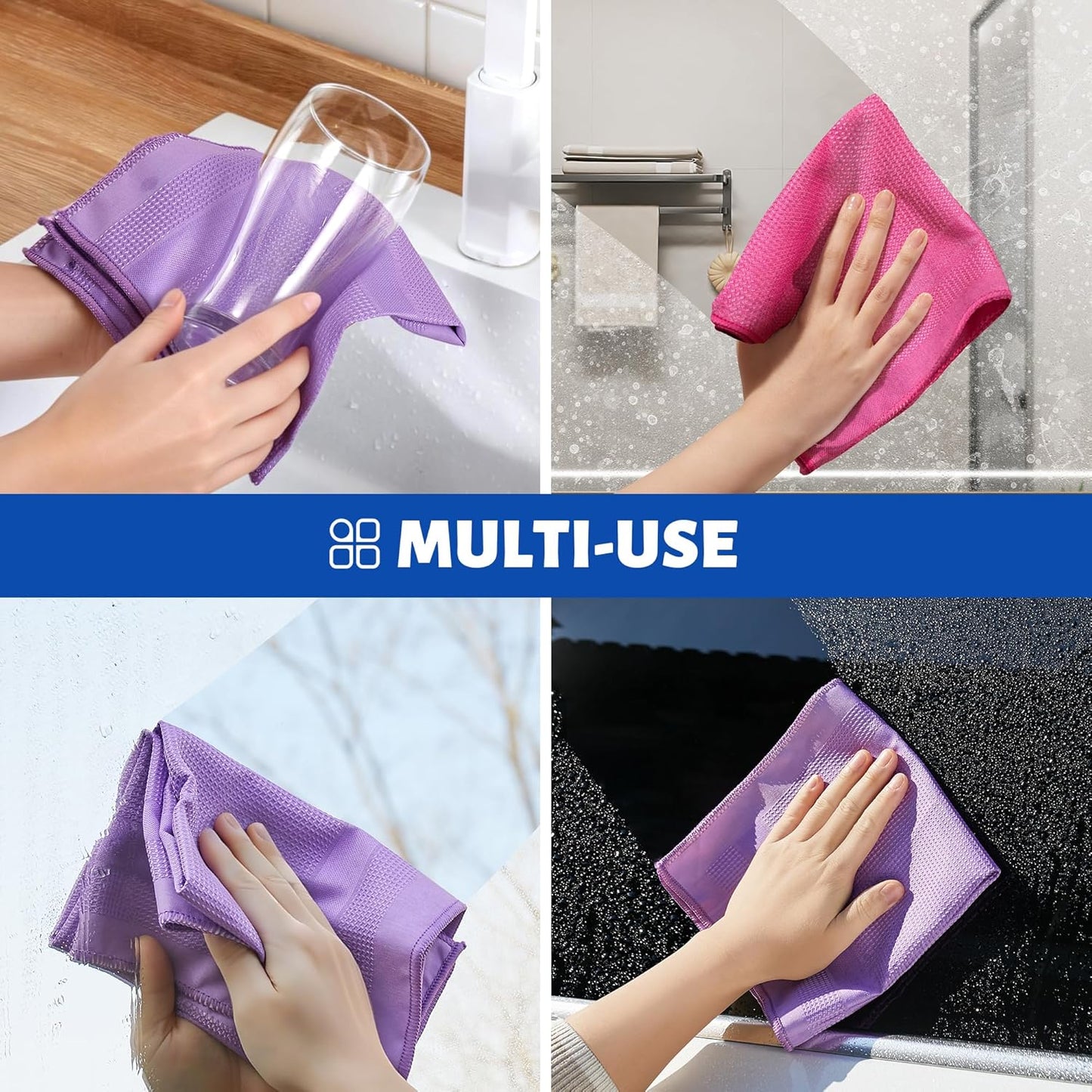 Bubble Mesh Microfiber Cleaning Cloth, Reusable Non-Scratch Cleaning Rags, Dual-Sided Dish Cloths, Multipurpose Dish Rags for Dishwashing, Kitchen, Stainless Steel-6 Packs, Yellow