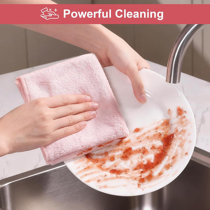 Bubble Mesh Microfiber Cleaning Cloth, Reusable Non-Scratch Cleaning Rags, Dual-Sided Dish Cloths, Multipurpose Dish Rags for Dishwashing, Kitchen, Stainless Steel-6 Packs, Yellow