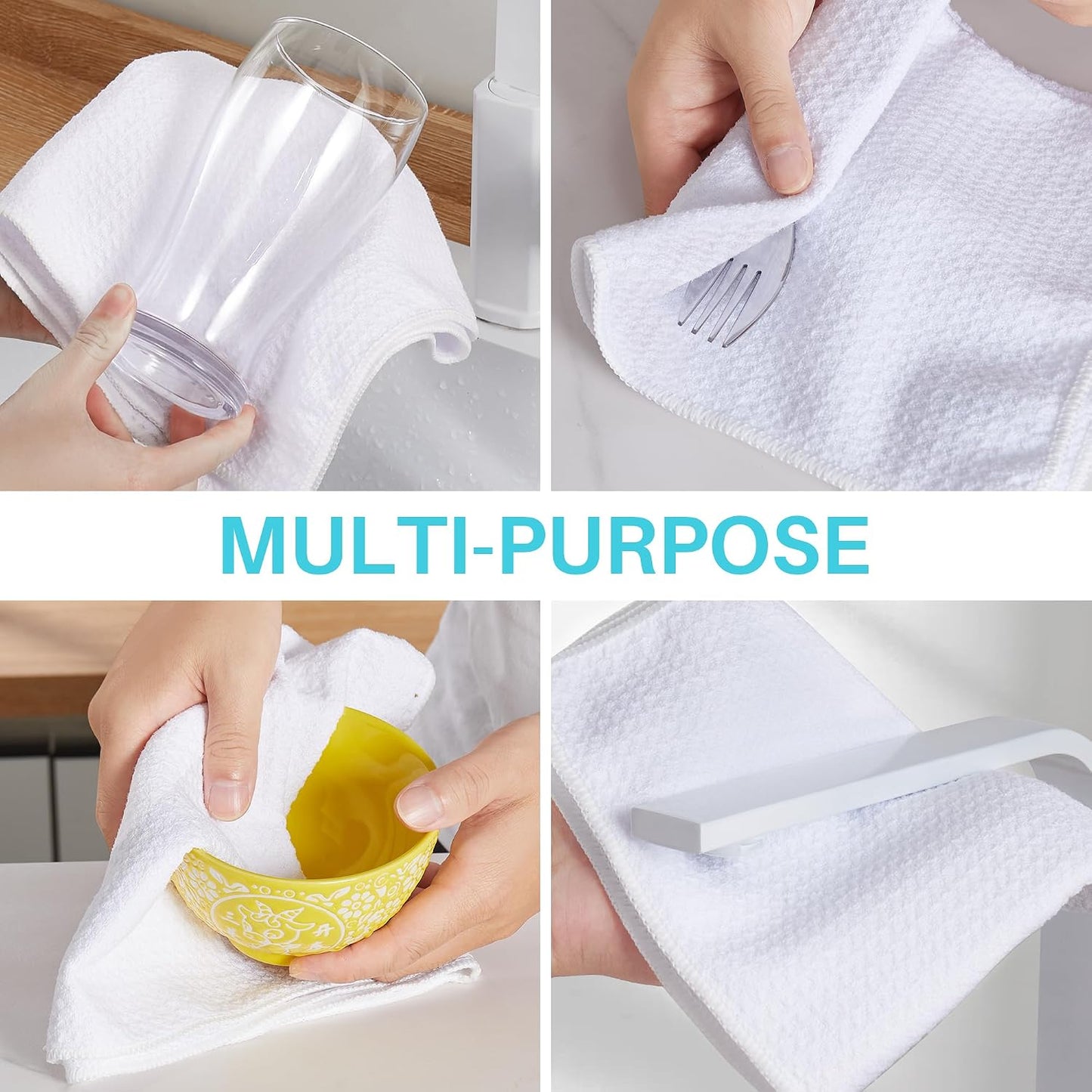 Bubble Mesh Microfiber Cleaning Cloth, Reusable Non-Scratch Cleaning Rags, Dual-Sided Dish Cloths, Multipurpose Dish Rags for Dishwashing, Kitchen, Stainless Steel-6 Packs, Yellow