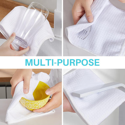 Bubble Mesh Microfiber Cleaning Cloth, Reusable Non-Scratch Cleaning Rags, Dual-Sided Dish Cloths, Multipurpose Dish Rags for Dishwashing, Kitchen, Stainless Steel-6 Packs, Yellow