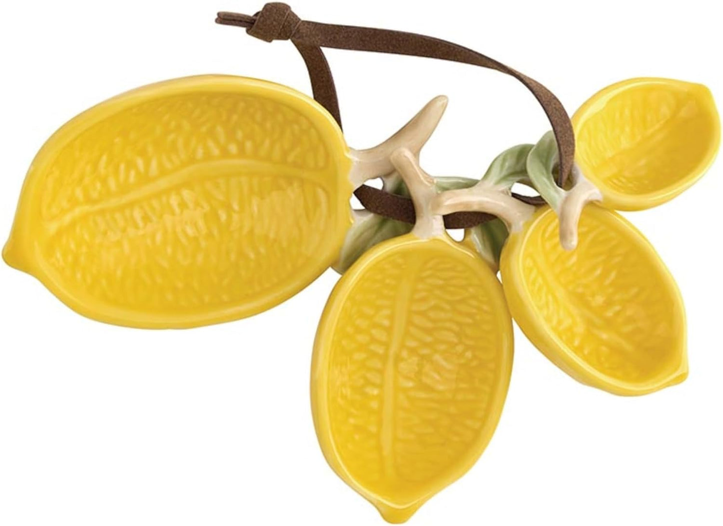Measuring Spoons - Ceramic Lemon Shaped Teaspoons Kitchen Essentials Gift Set, 4-Piece, Yellow