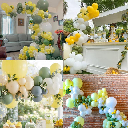 Lemon Balloon Arch Garland, Yellow and Green Balloon Arch Kit with Lemon Foil Balloon for Lemon Baby Shower Bridal Shower Freshly Graduated Lemon Decor Birthday Party Decorations