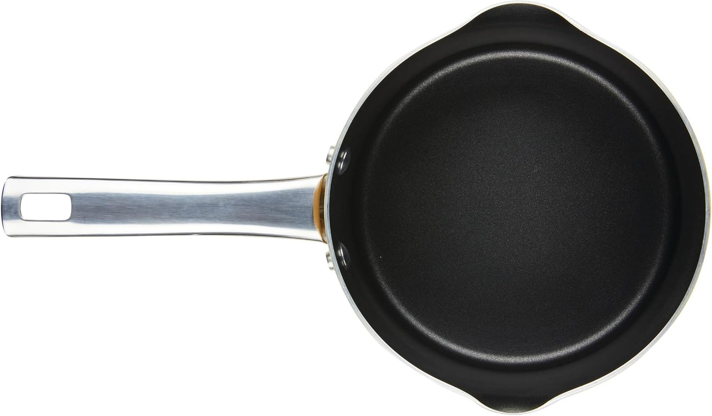 Style Nonstick Cookware Straining Saucepan with Lid, Dishwasher Safe, 3 Quart - Yellow