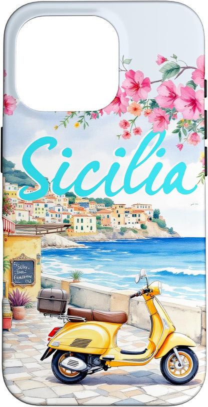 Summer,lemon,Mediterranean,Sicily,Sicilian holiday art Case for iPhone 16 Pro