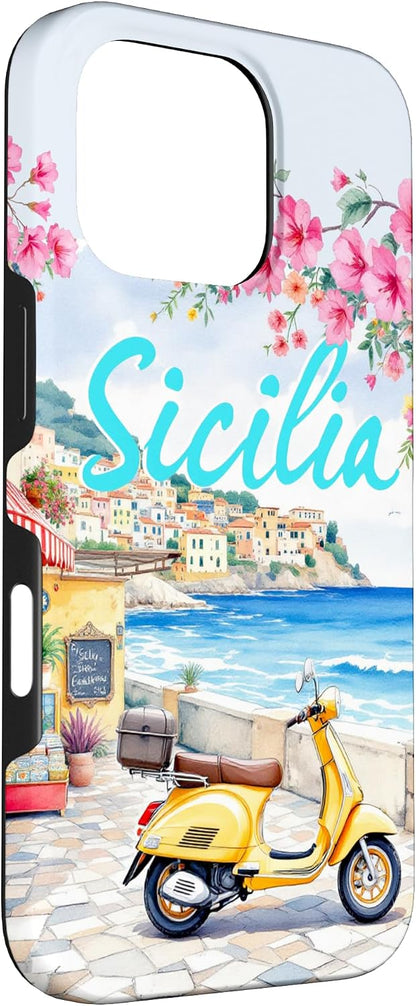 Summer,lemon,Mediterranean,Sicily,Sicilian holiday art Case for iPhone 16 Pro