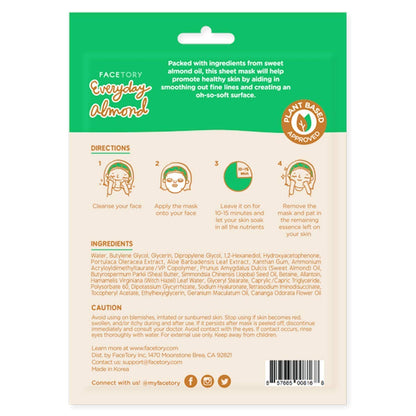K Beauty Face Mask Skin Care - Everyday LEMON Brightening Sheet Mask | Plant-Based with Lemon Extract (5 Pack)