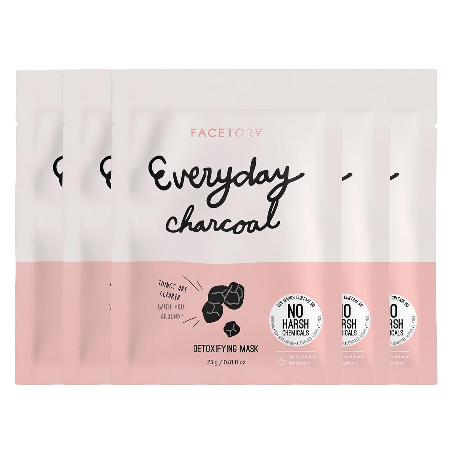 K Beauty Face Mask Skin Care - Everyday LEMON Brightening Sheet Mask | Plant-Based with Lemon Extract (5 Pack)