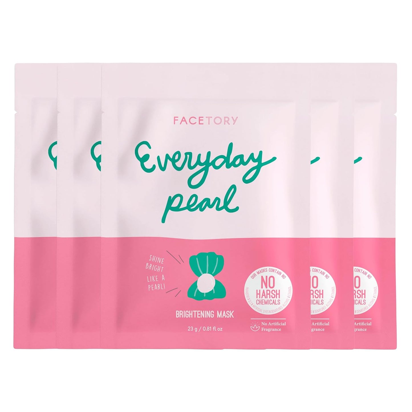 K Beauty Face Mask Skin Care - Everyday LEMON Brightening Sheet Mask | Plant-Based with Lemon Extract (5 Pack)