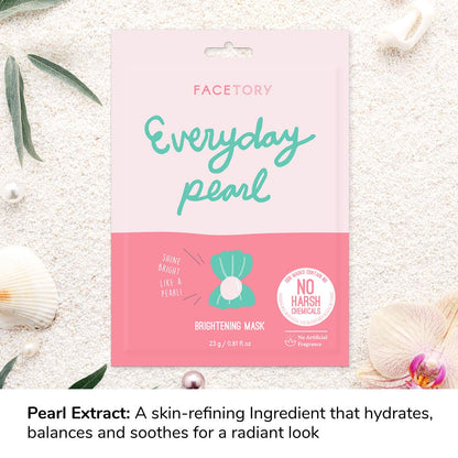 K Beauty Face Mask Skin Care - Everyday LEMON Brightening Sheet Mask | Plant-Based with Lemon Extract (5 Pack)