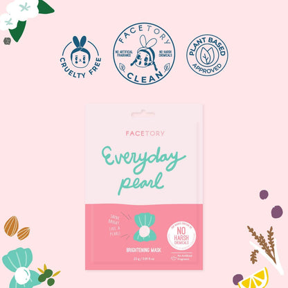 K Beauty Face Mask Skin Care - Everyday LEMON Brightening Sheet Mask | Plant-Based with Lemon Extract (5 Pack)
